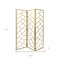 Homeroots 3 Panel Gold Room Divider with Geometric Motif 379902 - alternate 9